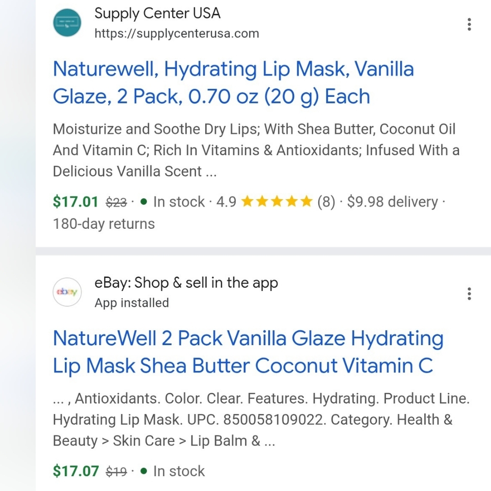Vanilla Glaze Hydrating Lip Mask - 2 Pack - Picture 6 of 7